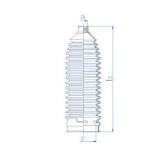 RDZ0496MG Пыльник рулевой рейки 14*213*64
