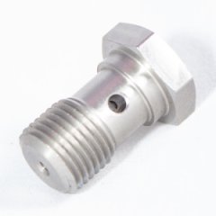 H150-44C банджо болт короткий Harley M/C, JIC 7/16 x 24, нержавеющая сталь