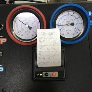 6. Наполнение контура фреоном R134.