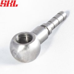 H692-03-06C фитинг Банджо 6мм прямой длина 45мм, нержавеющая сталь