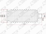 ST4553526030 Пыльник рулевой рейки SAT