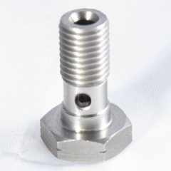 H160-03-08C банджо болт короткий, M8 x 1.00 Metric, нержавеющая сталь